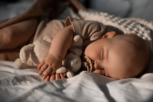 Bebé dormido con su peluche