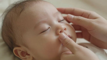 Bebé con fiebre leve, cuidado parental.