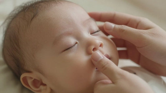 Bebé con fiebre leve, cuidado parental.