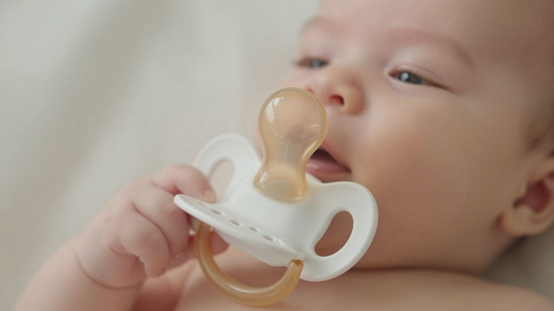 Chupete de látex Suavinex anatómico para bebé.