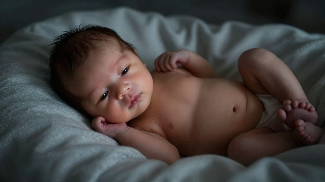 Bebé de 36 semanas durmiendo plácidamente en una manta.