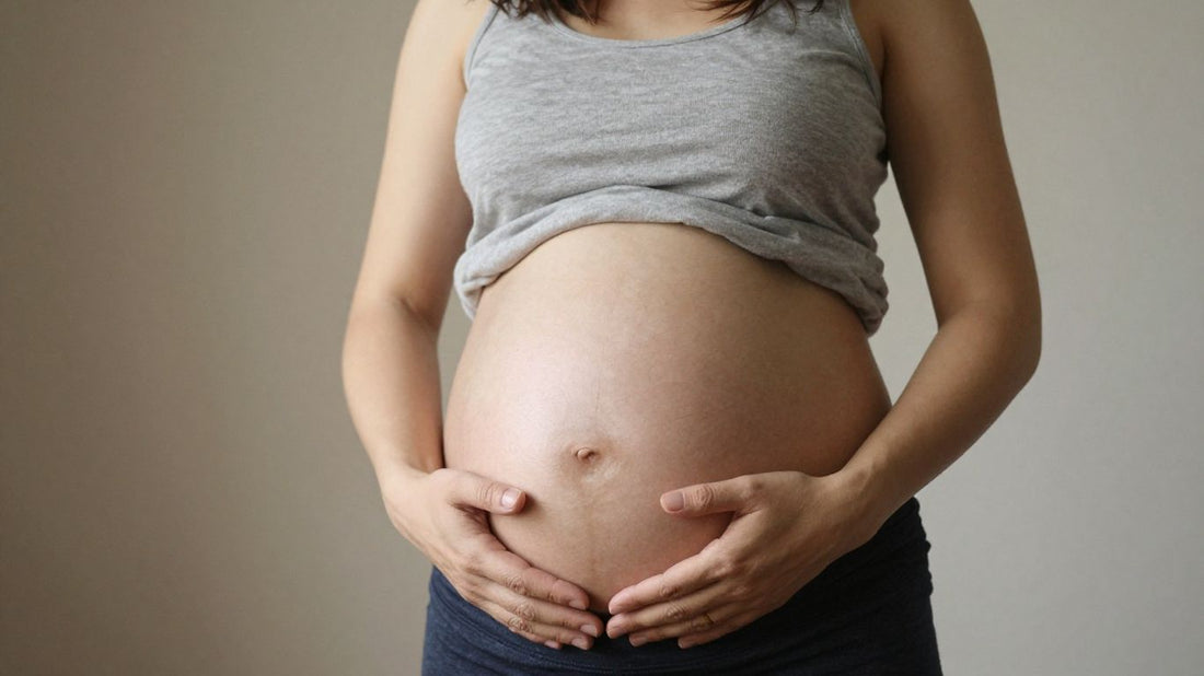 Mujer embarazada de 39 semanas lista para el parto.