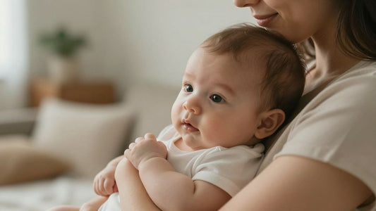 Madre amamantando a su bebé con ternura y amor.