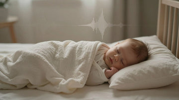 Bebé durmiendo plácidamente con ondas de sonido suaves.