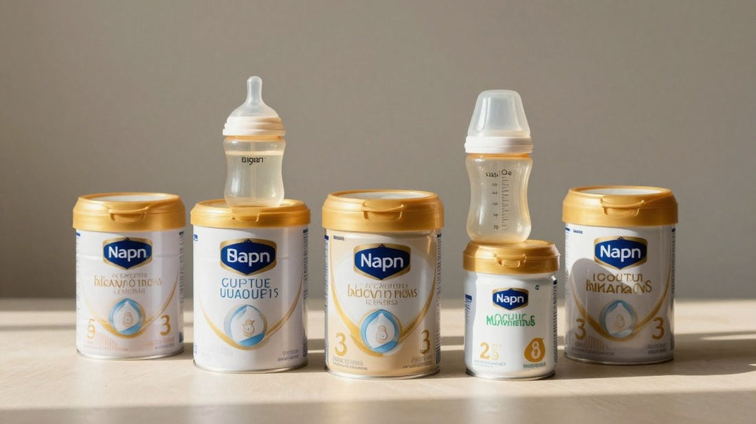 Latas y biberones de fórmula para bebés.
